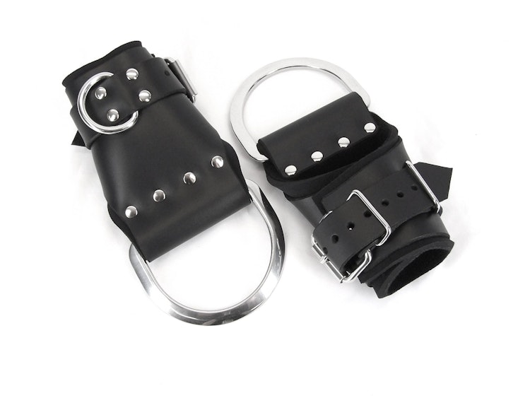 Deluxe Leather Bondage Wrist Suspension Cuffs photo