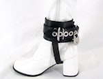 Leather High Heel Locking Ankle Cuffs Thumbnail # 122135