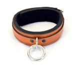 Classic Brown Leather Padded Bondage Collar Thumbnail # 122262