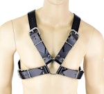 Leather Bondage X-Harness with C*** Ring Attachment Thumbnail # 122317
