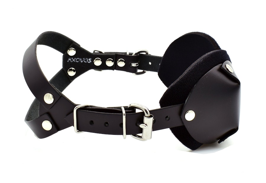 Deluxe Leather Bondage Blindfold by Axovus Image # 122208