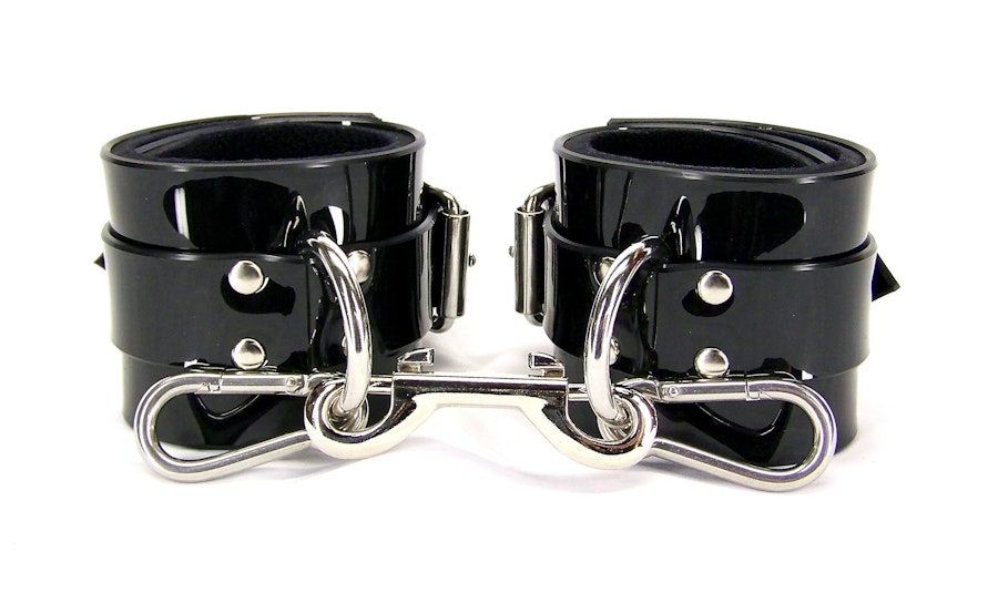 Lined PVC Ankle Bondage Cuffs