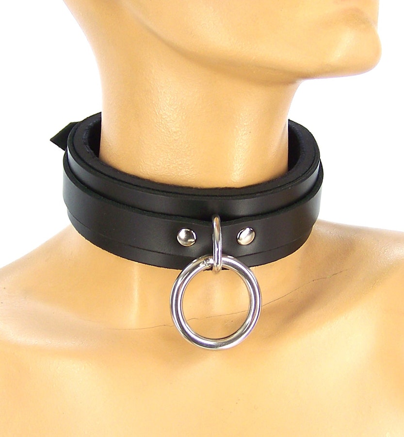 Classic Leather Locking Lined Collar