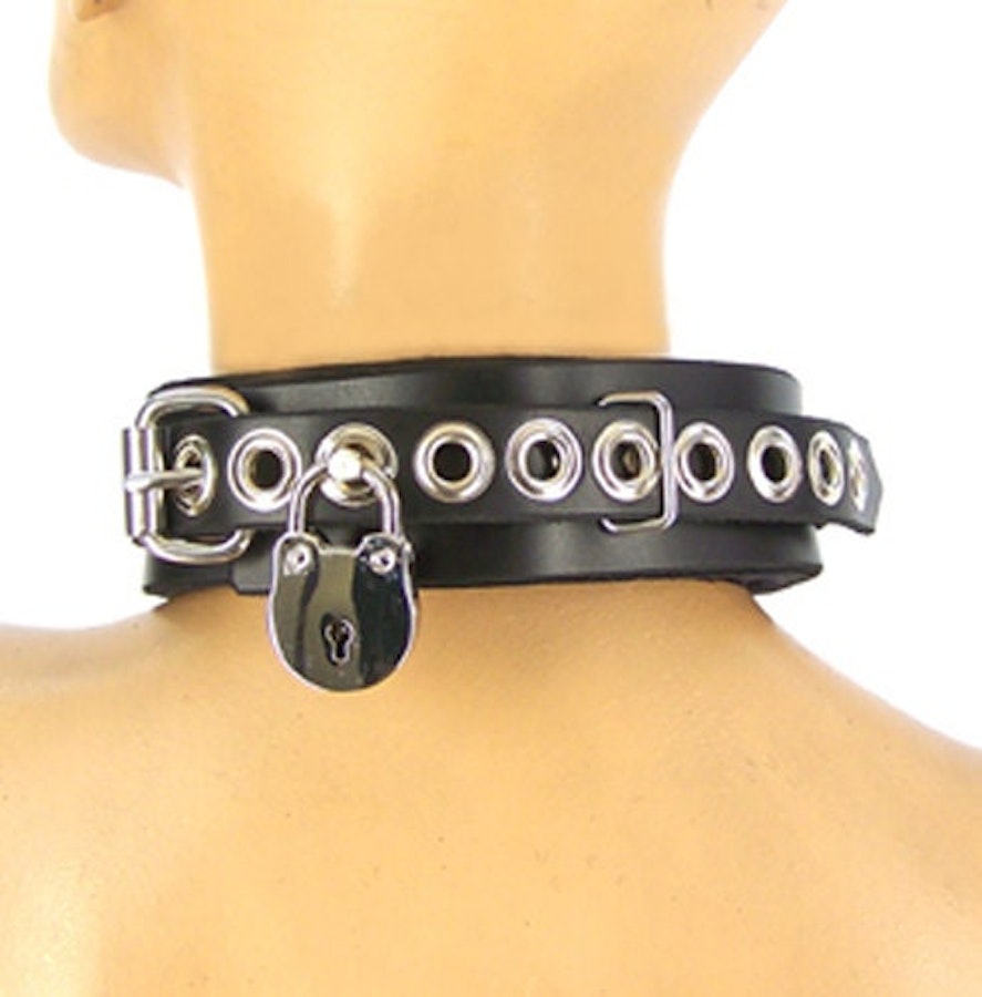 Classic Leather Locking Lined Collar Image # 122227