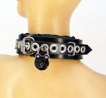 Locking Black Satin Padded Collar Thumbnail # 122117