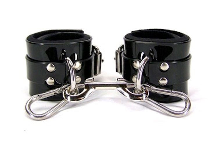 Lined PVC Wrist Bondage Cuffs photo
