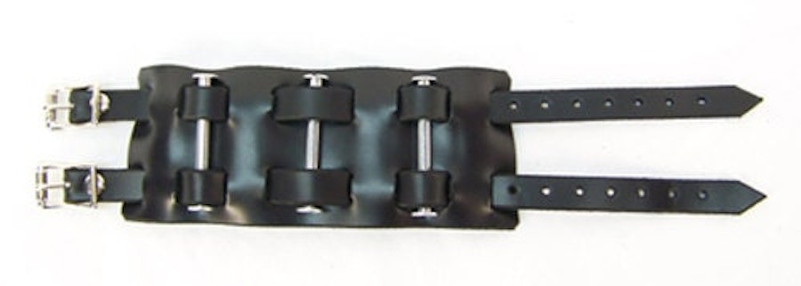 Leather and Bolts Wristband Image # 122372