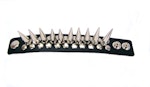 Full Metal Punk Spiked Leather Wristband Thumbnail # 122329