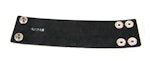 2" Dark Band Black Leather Wristband Thumbnail # 122150